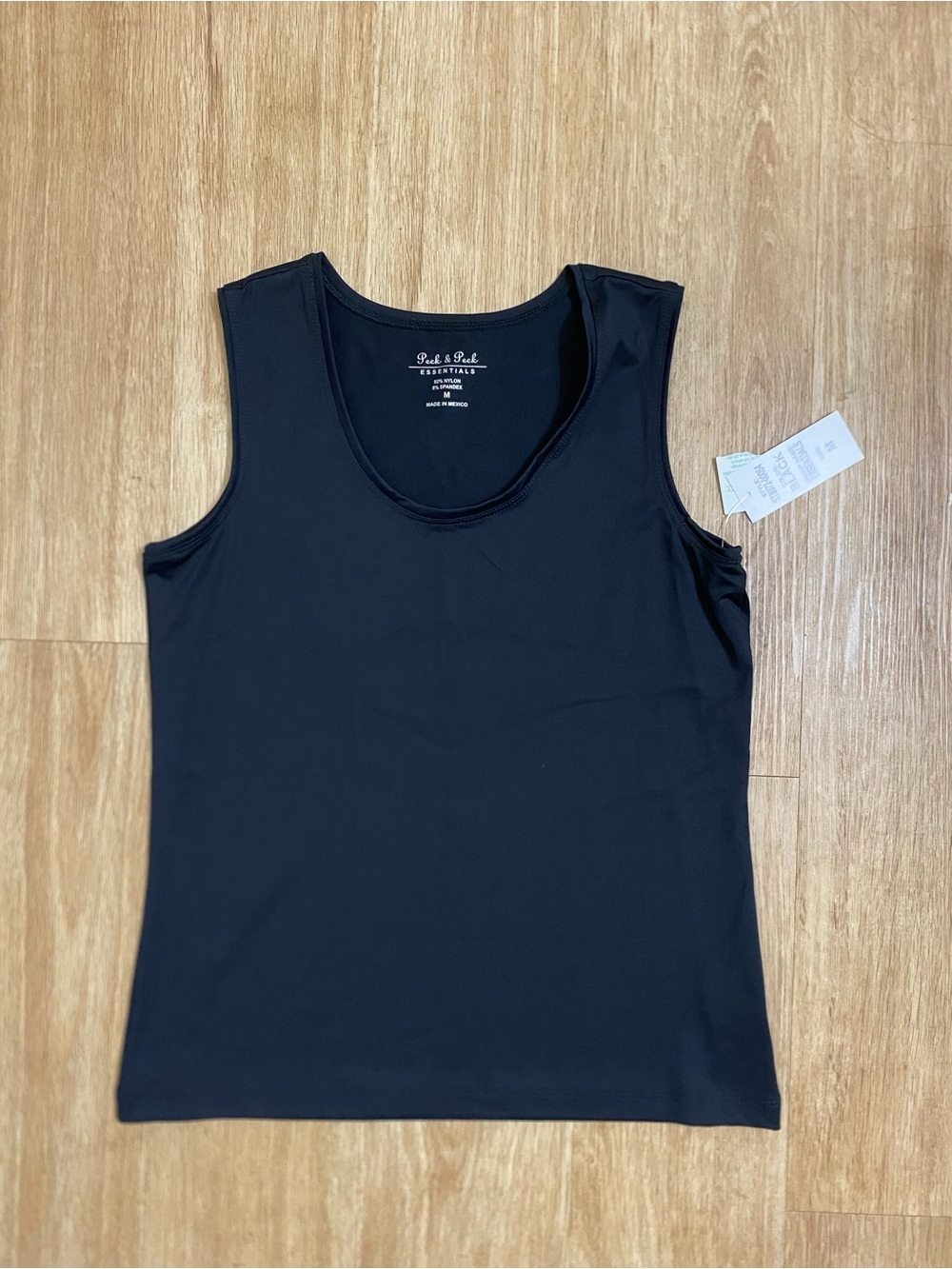 Peck & Peck Black Scoop Neck Tank Top